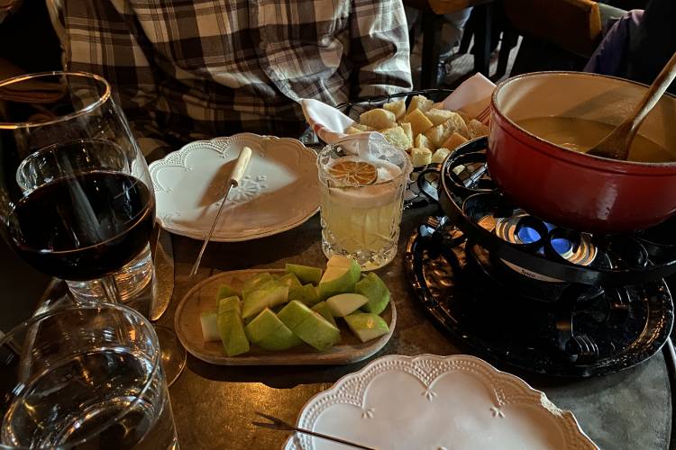 Fondue at French Alpine Bistro is not to be missed!